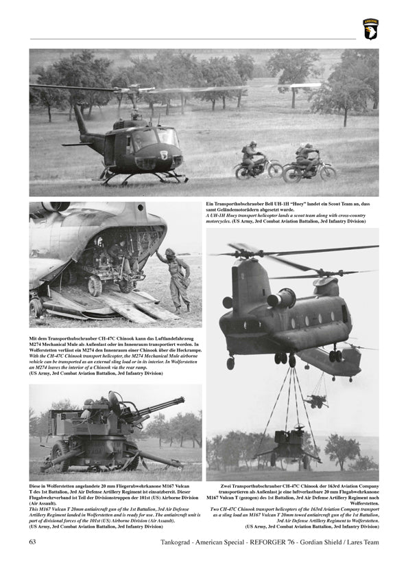 Tankograd Heft Nr.3043, REFORGER 76 Gordian Shield / Lares Team Die Screaming Eagles üben den Kampf in Deutschland