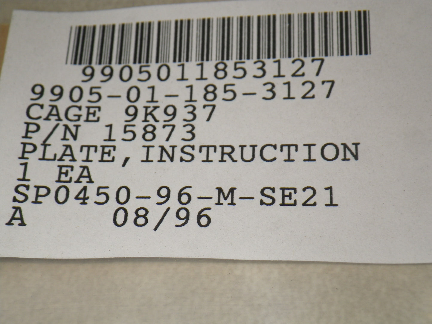 9905011853127, Decal Winch 24Volt HMMWV