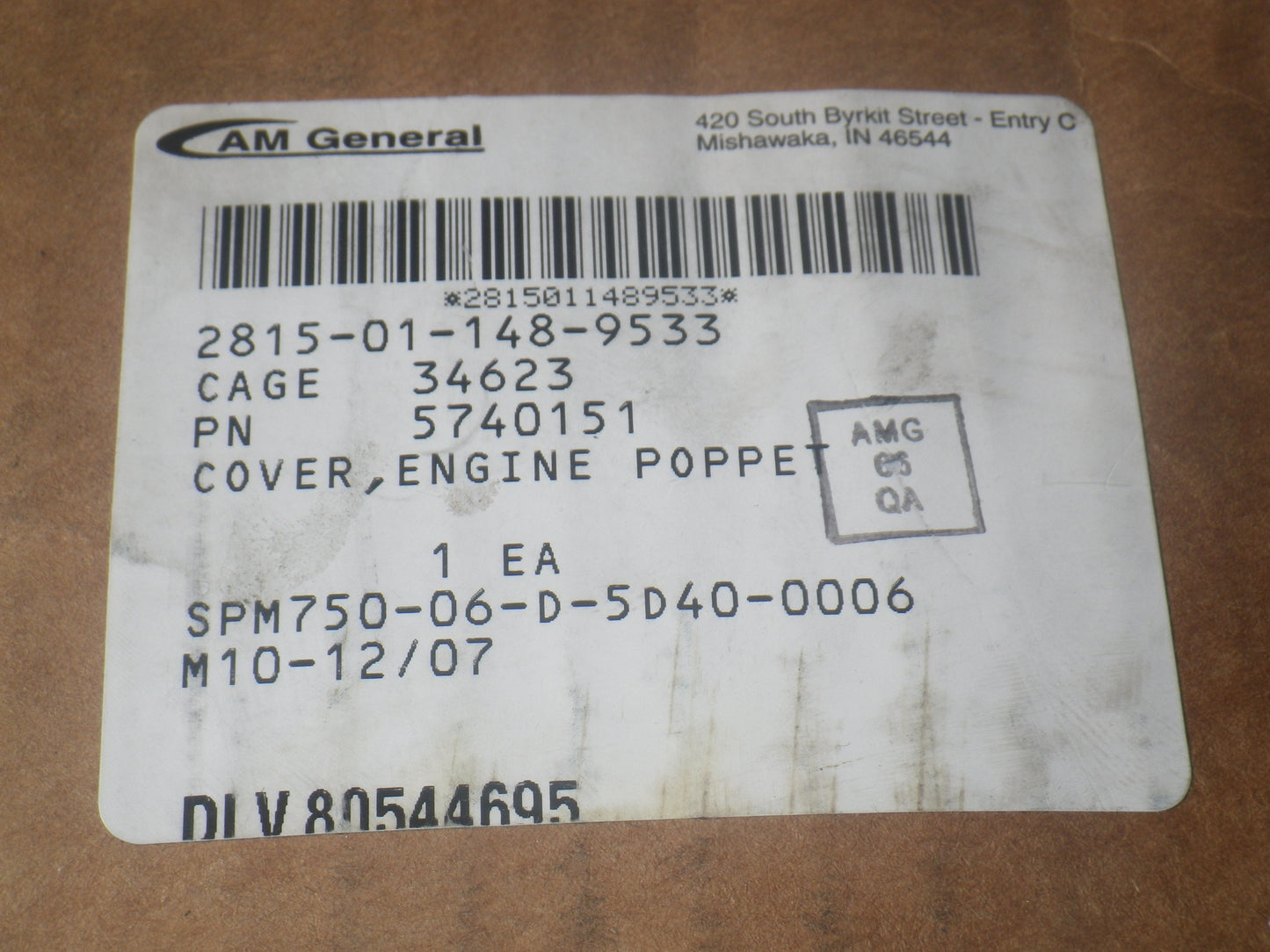 2815-01-148-9533, HMMWV 2815011489533