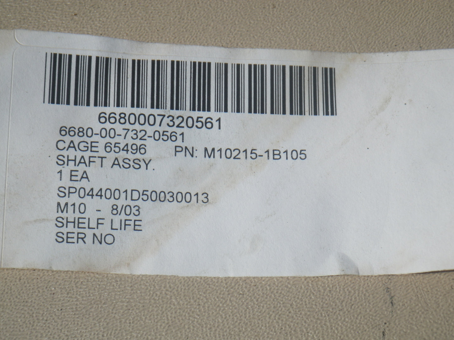 Drehzahmesserwelle M35A2 REO, 6680-00-732-0561, shaft speedometerM35A2, M109, M2/M3 Bradley, M578