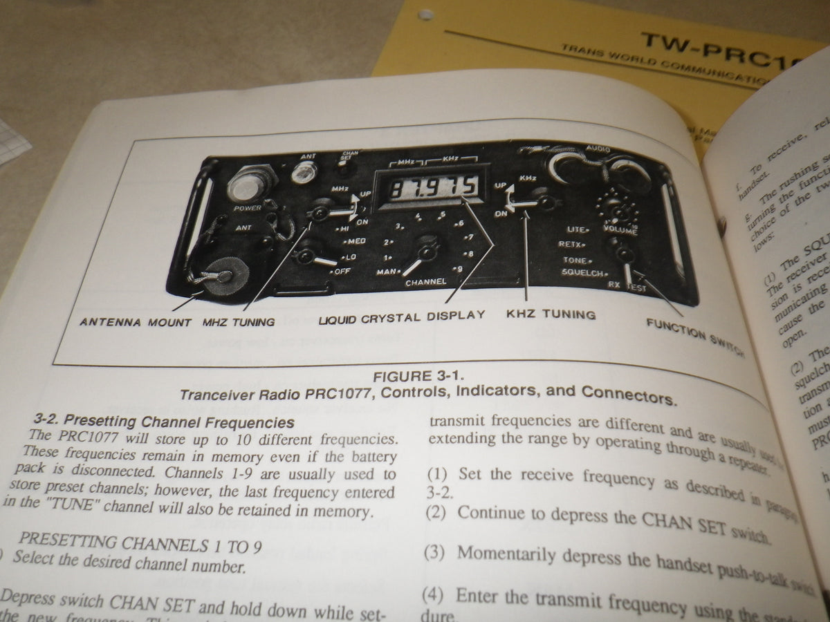 TM Technical Manual PRC1077 Radio / Funkgerät PRC-1077, TW-PRC1077-TM1, Transworld