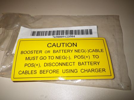 Aufkleber Batteriekasten M35 Serie 2,5 ton Truck