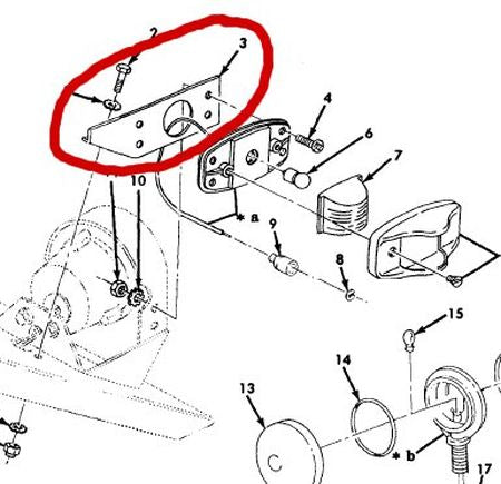 Halter für Sidemarker REO M35, M54, M800