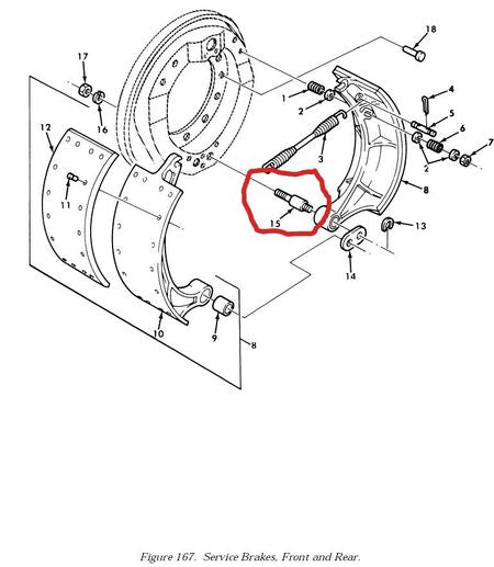 Bolzen für Bremsbacke M800 Serie