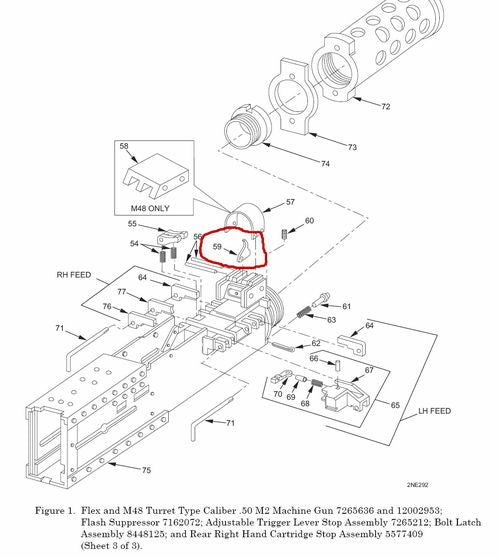 Front sight (Korn) für cal.50 M2 Machine Gun HB Browning