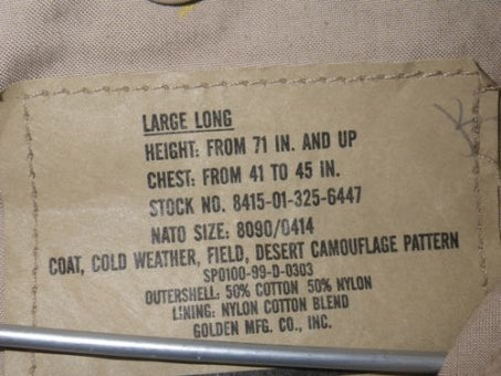 Desert Feldjacke M65, 3-Colour DCU