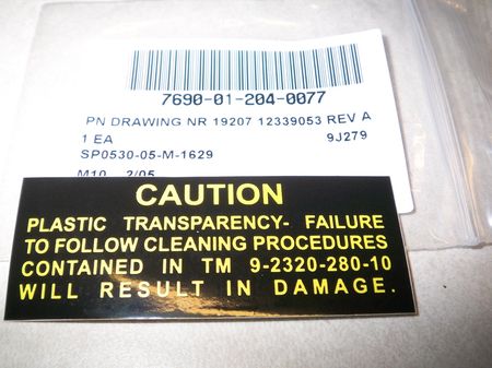 Aufkleber "Fenster X-Door, HMMWV