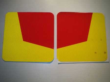 Reflektoraufkleber Set 20x20 cm, Delineator