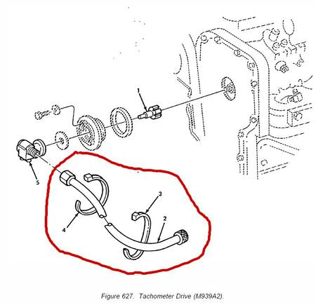 Drehzalmesser Welle  M900A2 Serie, US ARMY