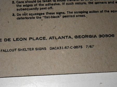 Aufkleber Fallout Shelter, Kalter Krieg / Cold War US ARMY