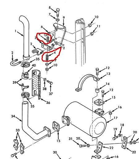 Feder Auspuffbefestigung M800 / M52 Serie 5 ton