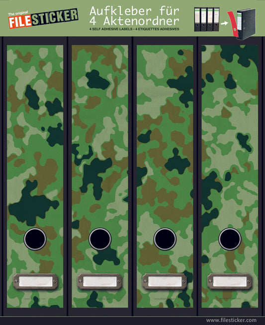 Aufkleber Aktenordner "Camouflage"