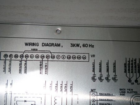 Schaltschema Hinweisschild Generator 3 kW