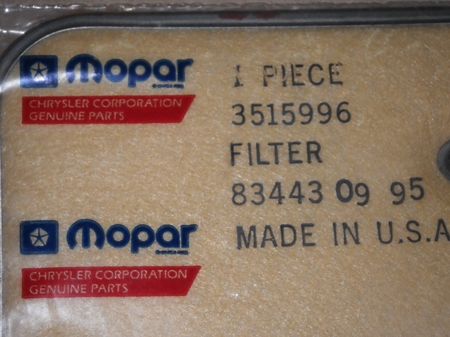 Ölfilter Automatikgetriebe DODGE W200; M880
