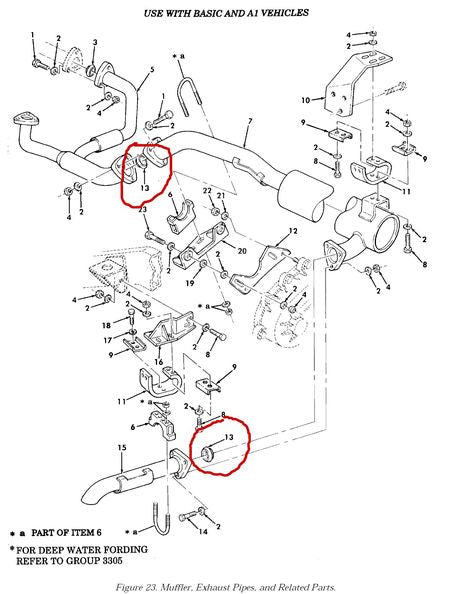 Auspuffdichtung HMMWV groß, 7,2 cm