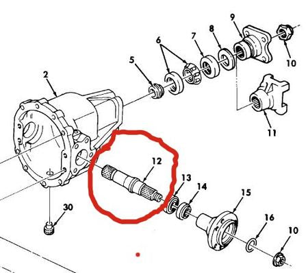 Welle Ausgang Differential HMMWV