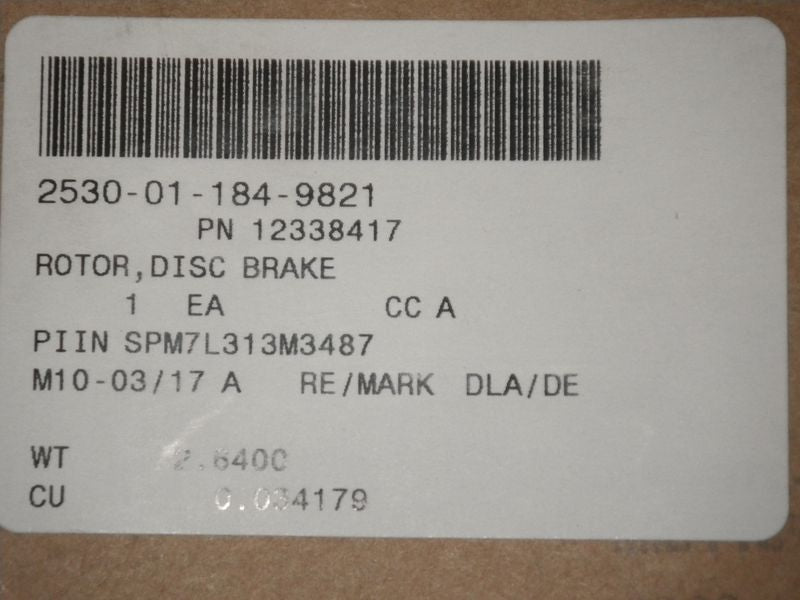 Bremsscheibe für Handbremse HMMWV M998
