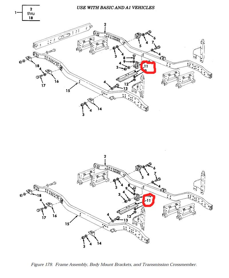 Rahmen Querstrebe 3-Gang Getriebe HMMWV