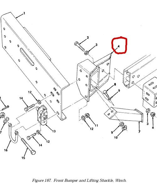 Rahmenverlängerung Seilwinde rechts HMMWV M998