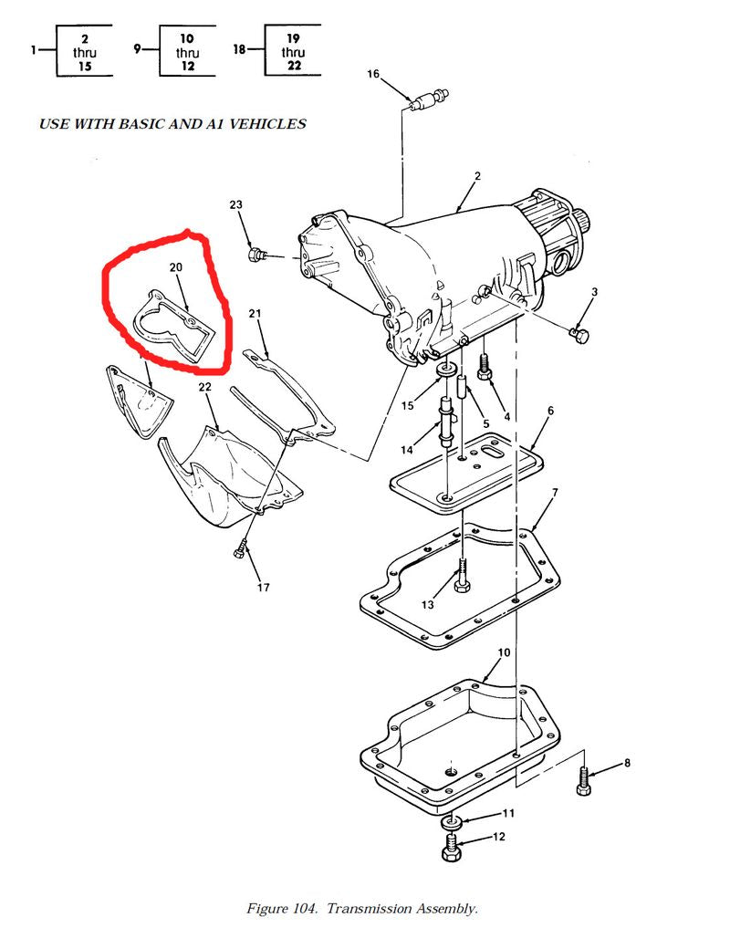 Dichtung Abdeckung Drehmomentwandler HMMWV