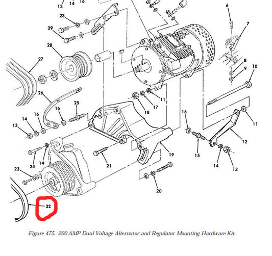 Keilriemen Servopumpe mit 200Amp Lima  HMMWV Ambulance
