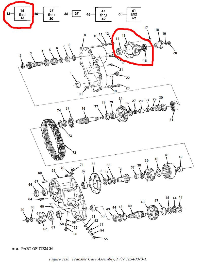Gehäuseteil NP218 hinten HMMWV M998