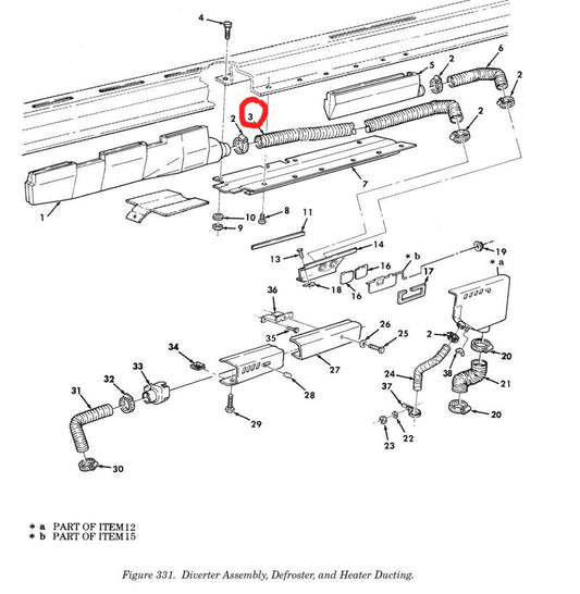 Heizungsschlauch Windschutzscheibe links HMMWV