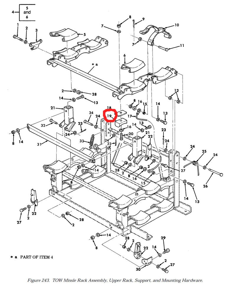 TOW Missle Rack Bumper HMMWV M966, M1045, M1046, M1121