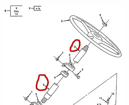 Lenksäule M900 Serie 5 Ton Truck, US Army