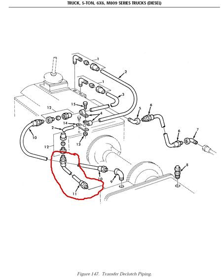Schlauch Verteilergetriebe M800 + M52 Serie 5Ton Truck
