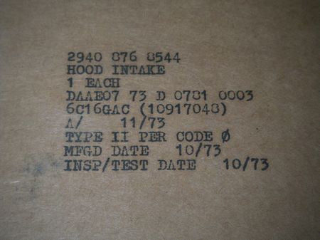 Haube Luftansaug M35 Serie / Hood air intake M35A2