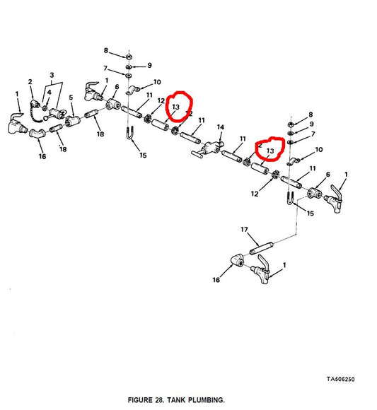 Schlauch Wasserleitung M149 + M107 Water Trailer