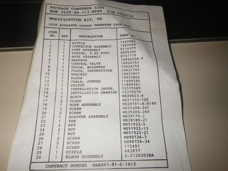 Nachrüst Satz Allrad Vorderachse M35A2, 2,5 ton Truck