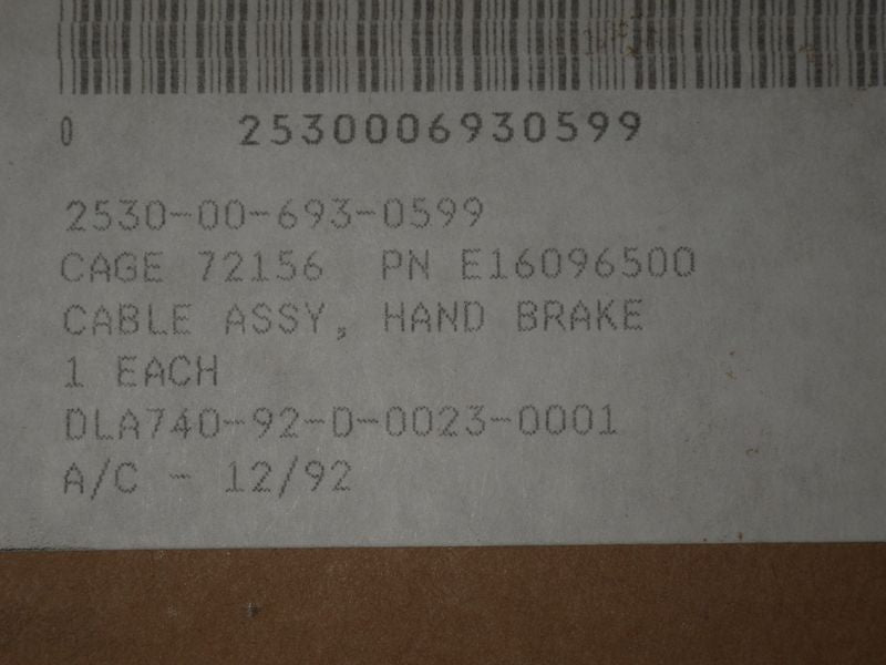 Handbremsseil 1. Modell M35 Serie Trucks