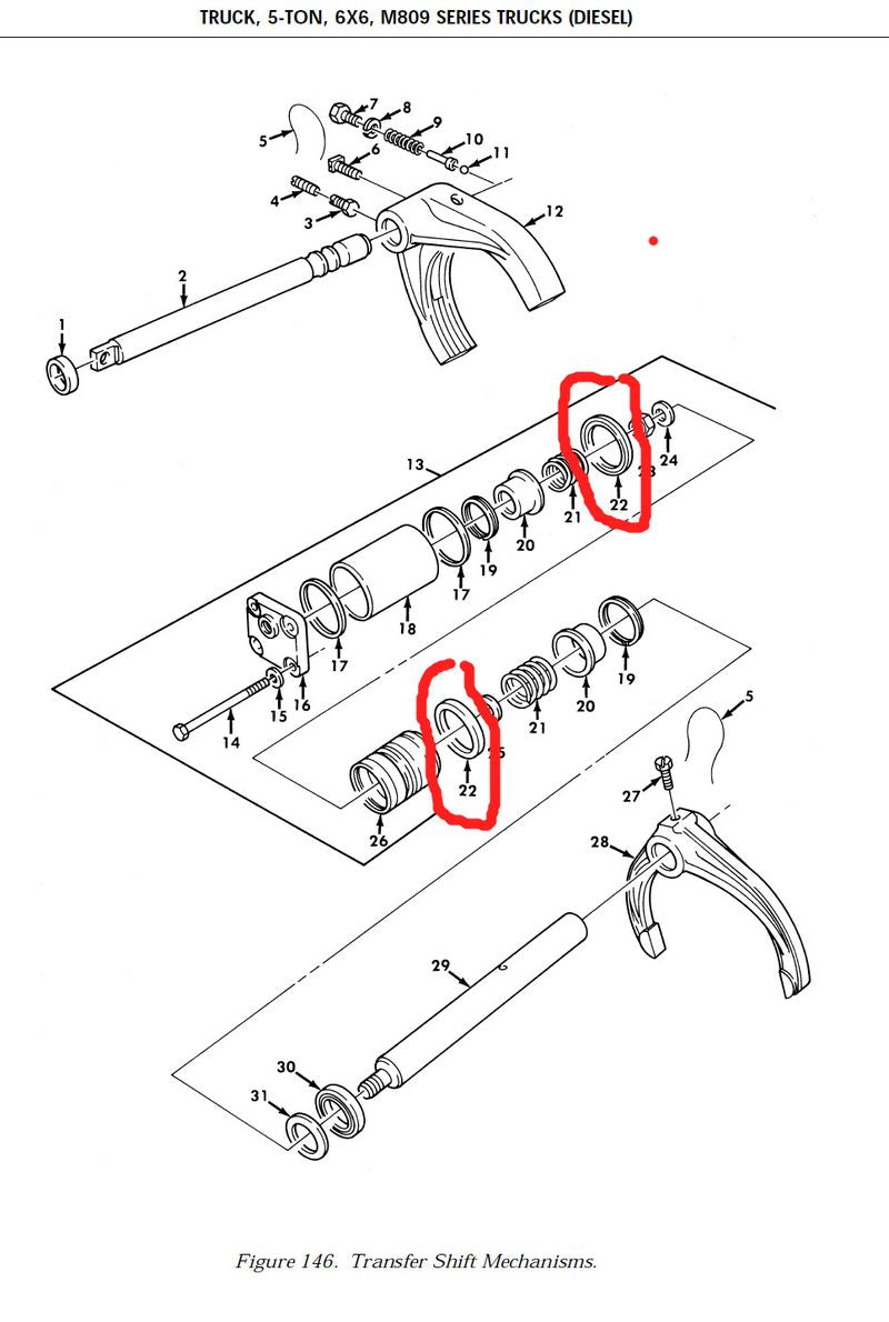 Dichtring Verteilergetriebe M35, M52 + M800 Series