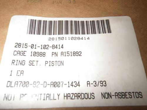 Kolbenringsatz, Case Forklift M4K Geländestapler US ARMY