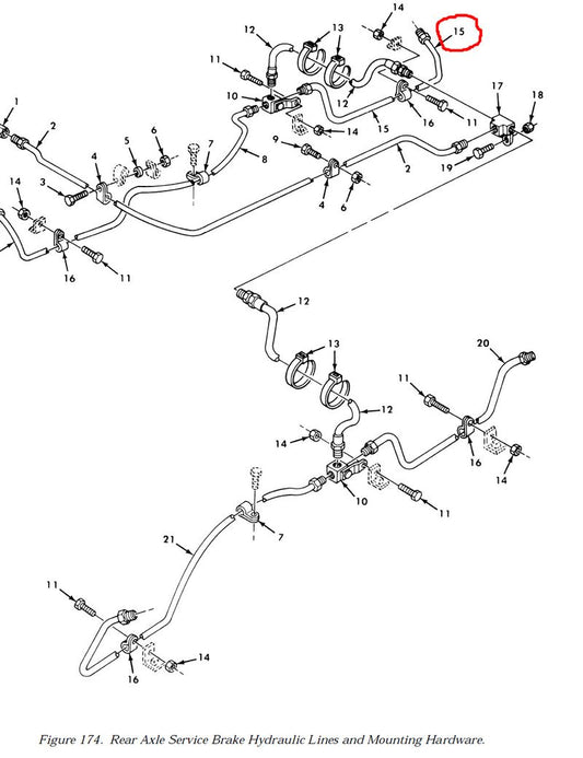 Bremsleitung Hinterachse Rechts hinten M800 + M52 Serie