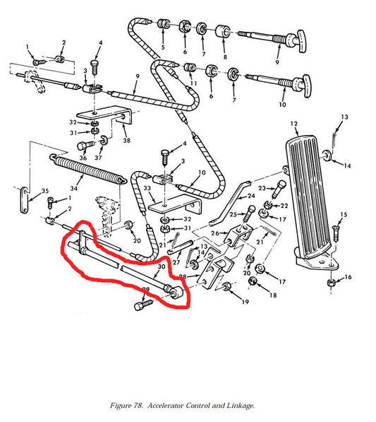 Gestänge Gaspedal M800 Serie 5ton Trucks