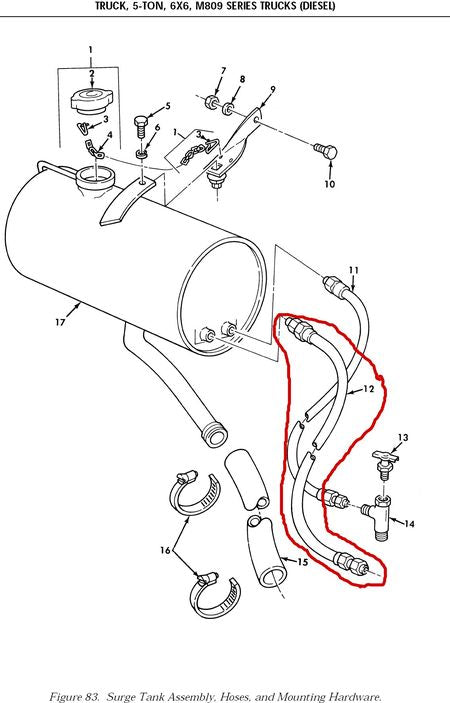 Schlauch Ausgleichsbehälter M800 Serie 5ton Truck