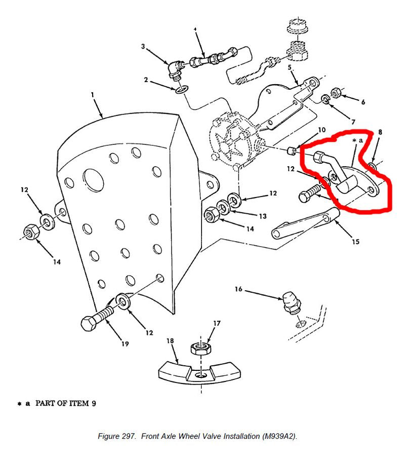 Anschlussrohr CTIS Vorderachse M900A2