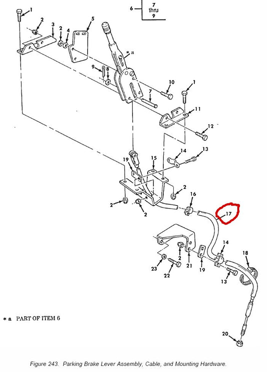 Handbremsseil M900 Serie 5ton Truck US ARMY