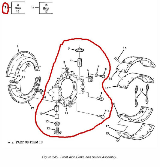 Brems-Spinne Vorderachse Links M900