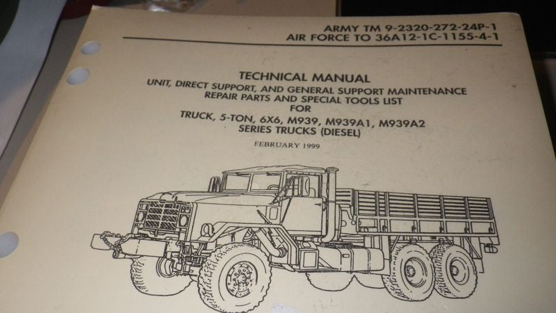 Ersatzteilliste M939 Series 5ton Truck US ARMY