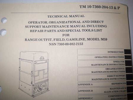 Manual Feldküche M59 mit Brenner M2 Gasoline