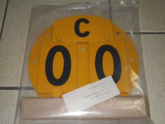 MLC Schild, Lastenklasse Schild  US + BW, gelb