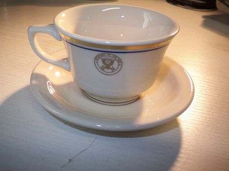 NAVY Goldrandtasse + Unterteller