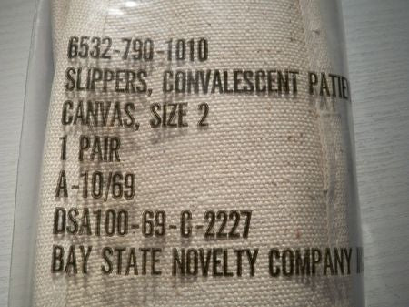 US Feldlazarett Patientenslipper