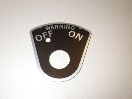 Schild "WARNING ON-OFF" M 35 REO, M-Serie Fahrzeuge