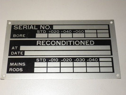 Hinweisschild Motorüberholung M-Serie Trucks US ARMY