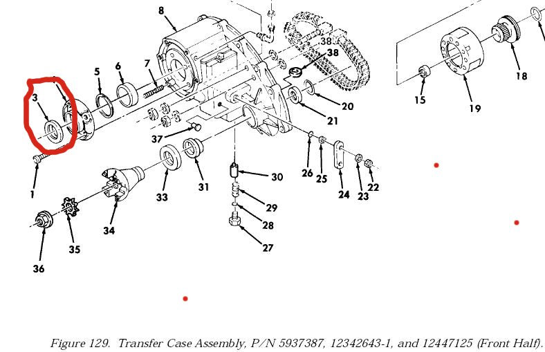 Dichtring Transfer Case HMMWV / CUCV